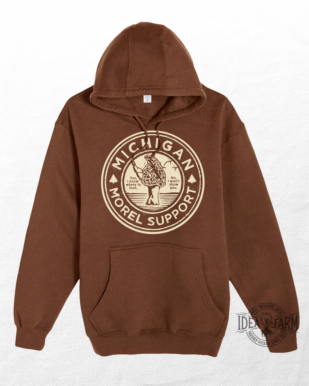 Michigan Morel Support Hoodie Sweatshirt Mushroom Hunting
