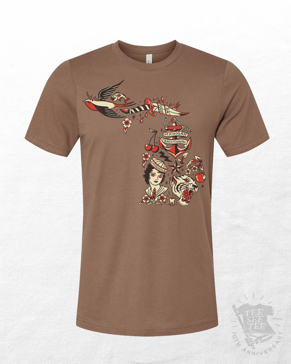 Michigan Traditional tattoo design t-shirt